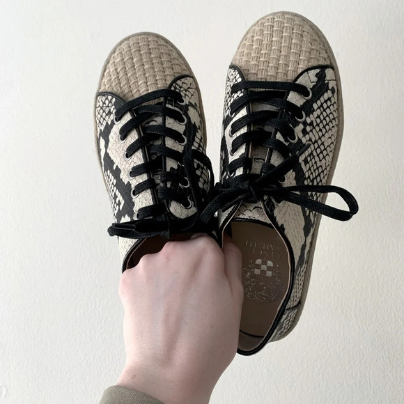 Vince Camuto Snakeskin Sneakers - Picture 1 of 4